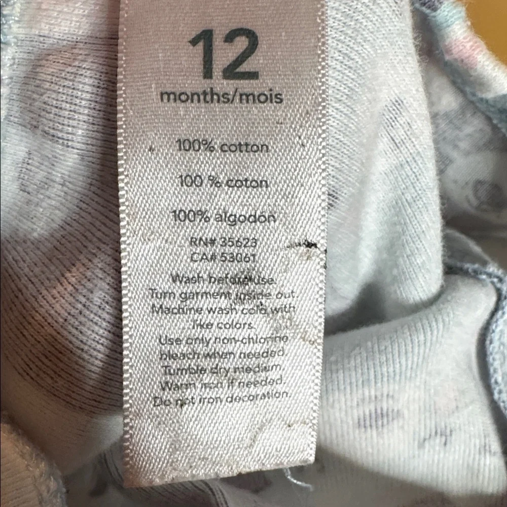 Carter’s 2-Pack Baby Pants Winter Bears & Fair Isle Print Sz 12 Mths (9-12 Mths)